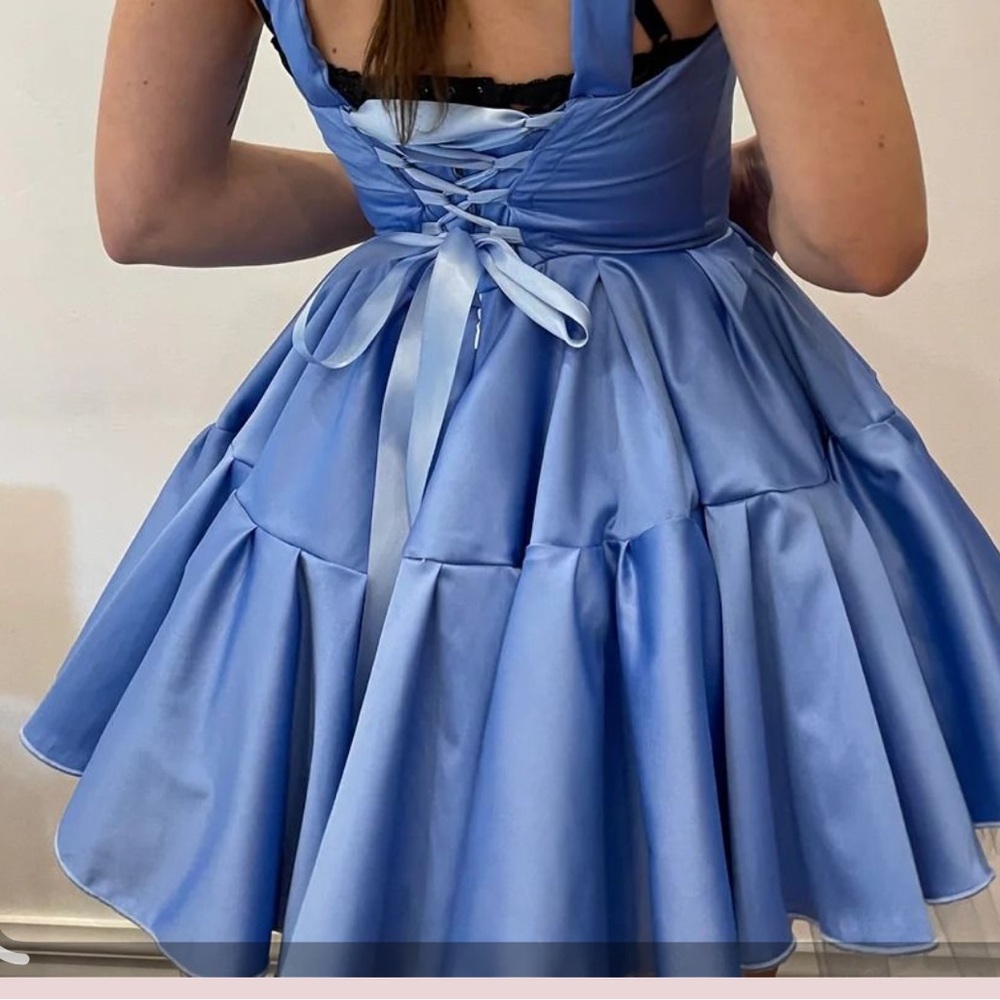 DIBO BODI Light Blue Mini Halter Corset Dress Size XS